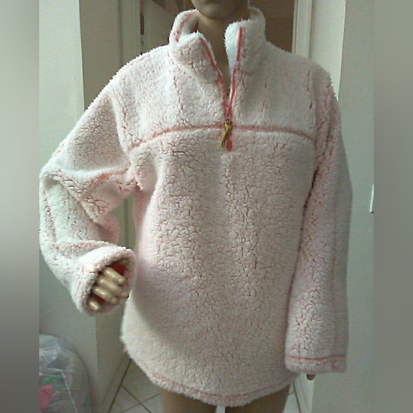 MUSHY GUSHY Cozy Pink Sherpa Pullover Jackets (2 AVAILABLE) BY BLUE STAR W ZIP - Picture 1 of 16